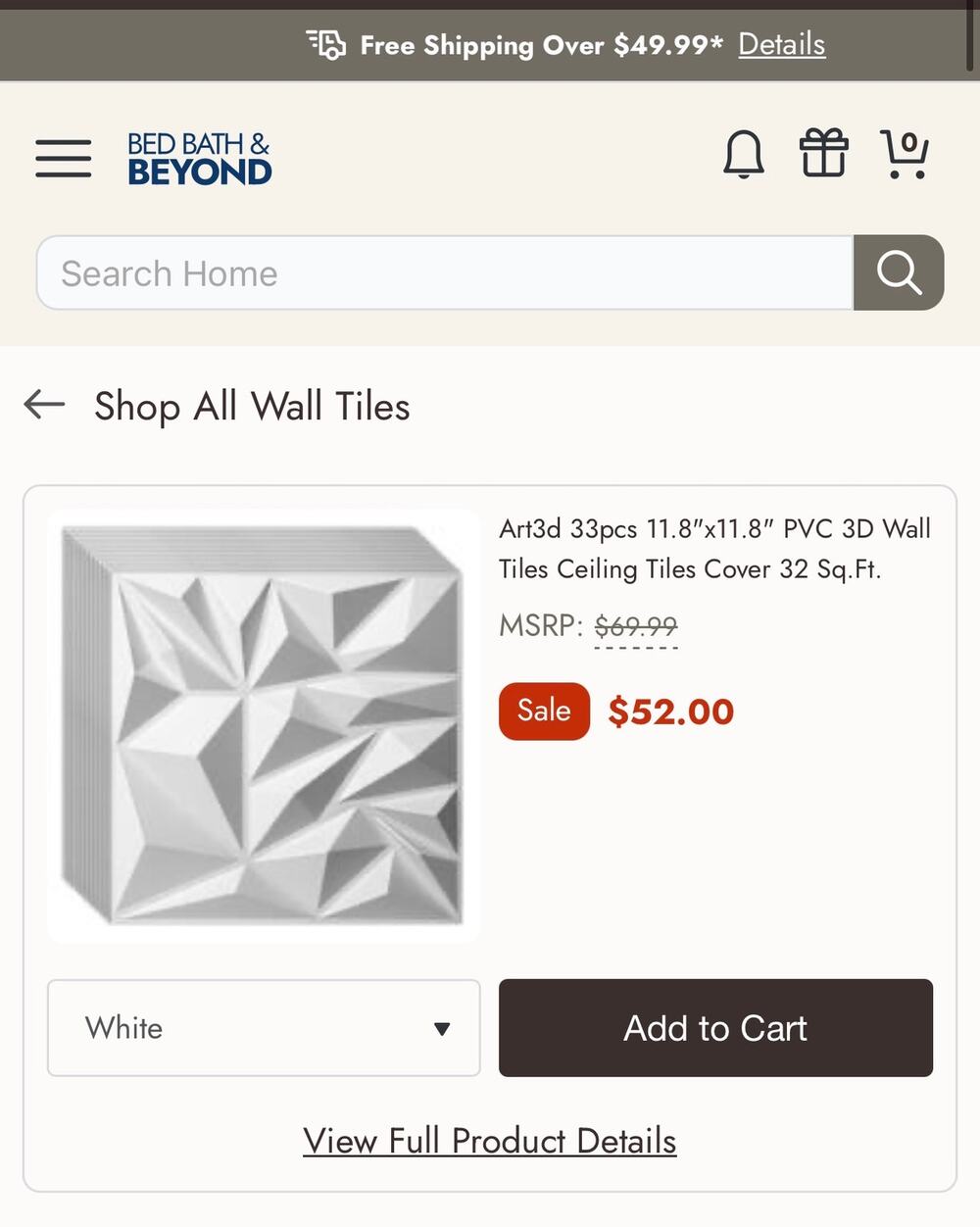 3D Textured Wall Panels - Matte White - 33 Count